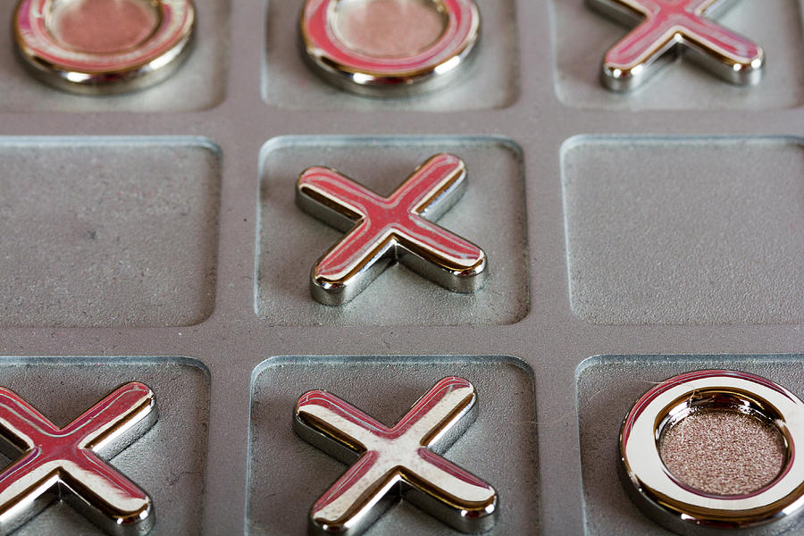Metal Tic Tac Toe Board Photograph by Christopherhall