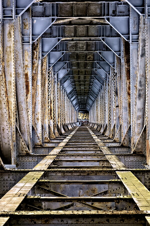 Abandoned Metal Trestle Bridge - Hope, BC. Photograph by Ian McAdie