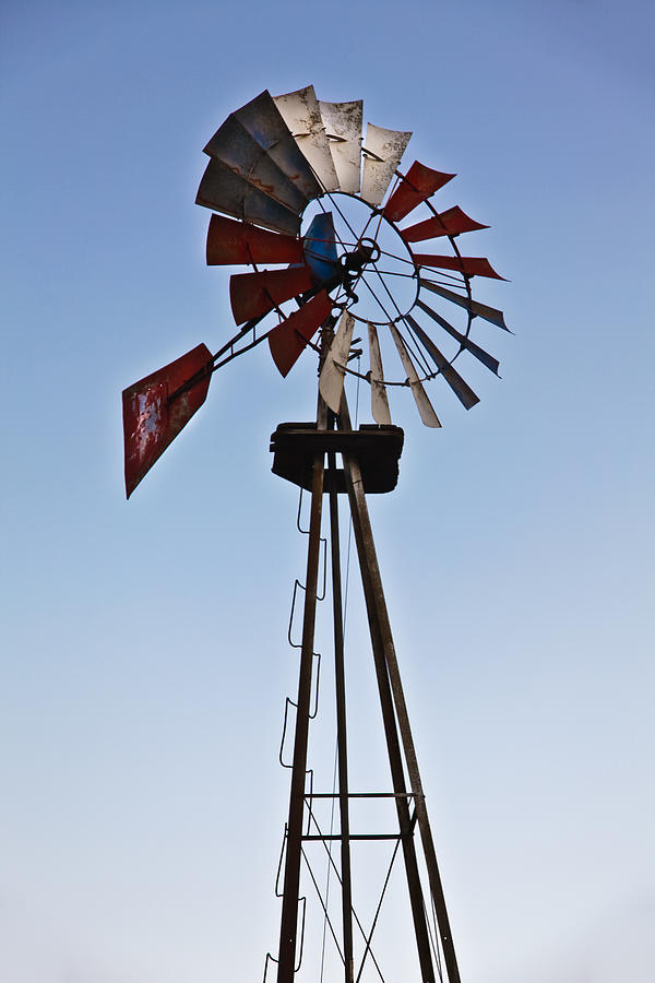 Metal windmill Photograph by Teresa Lett