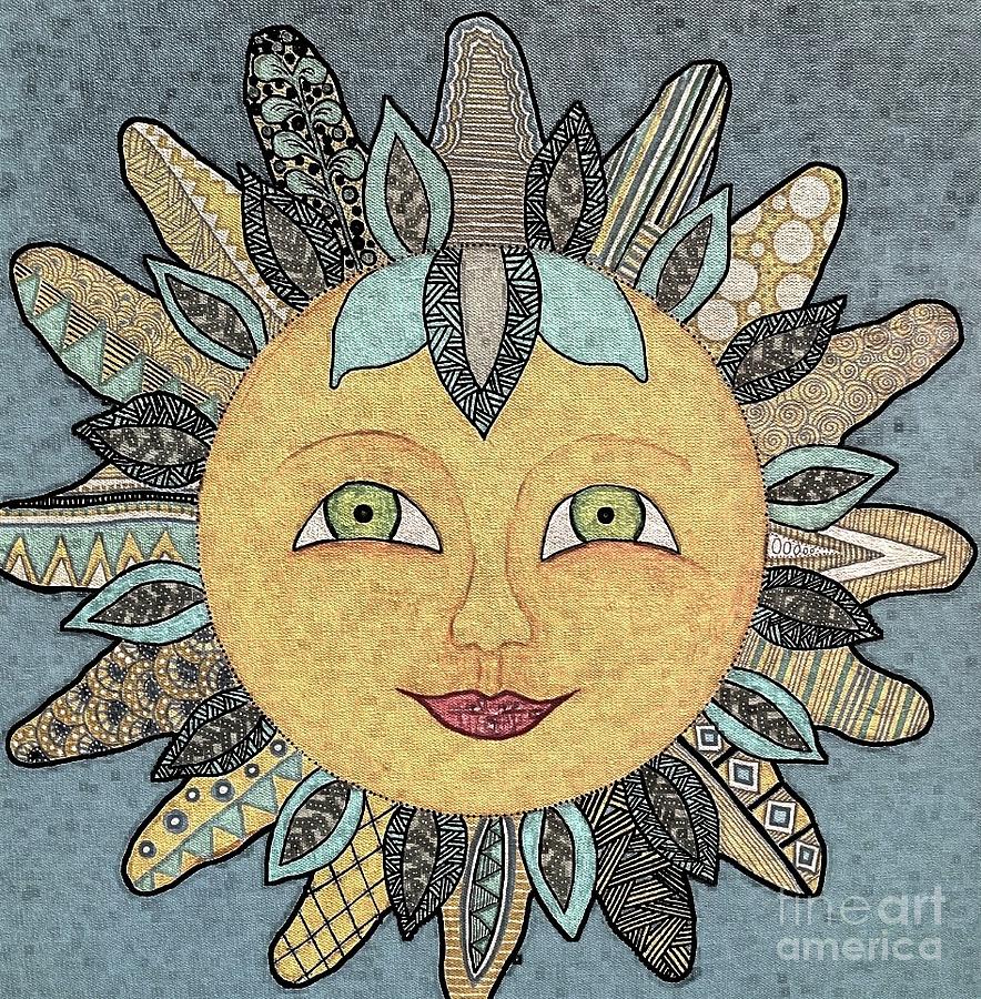 Metalic Sun Painting by Melinda Etzold