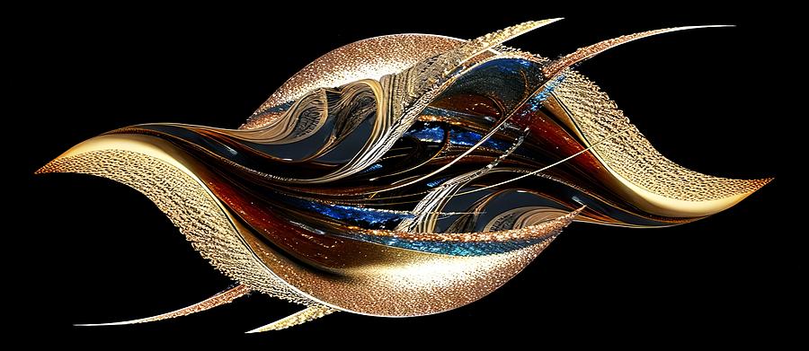 Metallic Aquatica Digital Art by David Manlove