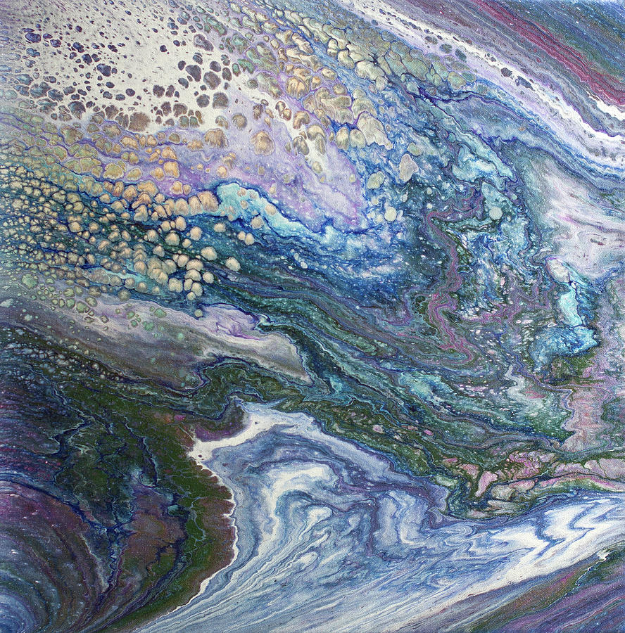 Metallic Ocean One Painting by Gay Pautz