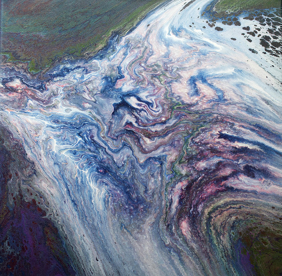 Metallic Ocean Two Painting by Gay Pautz
