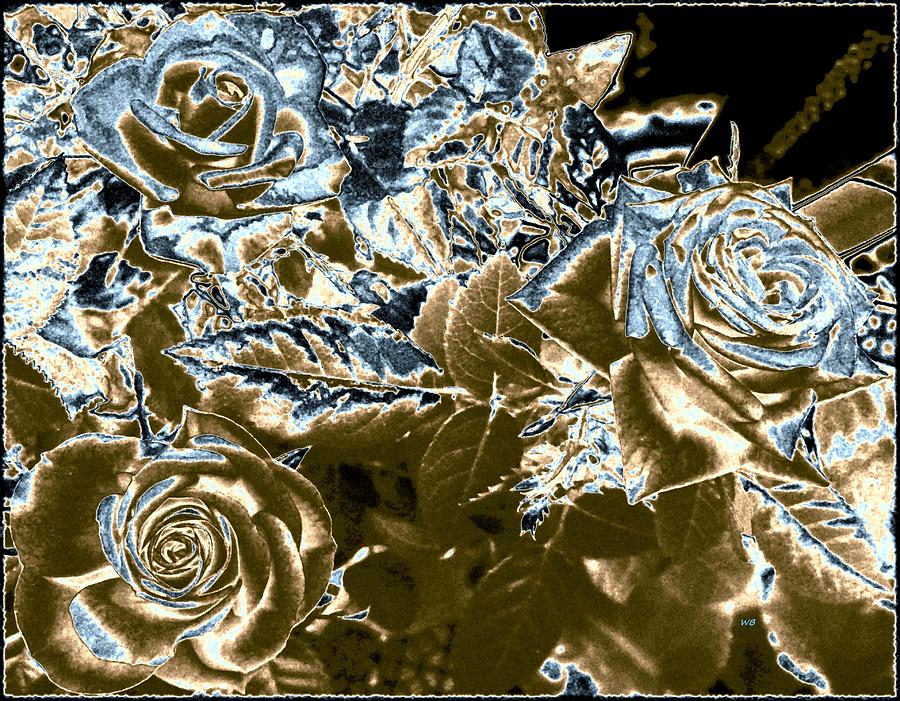 Metallic Roses Mixed Media
