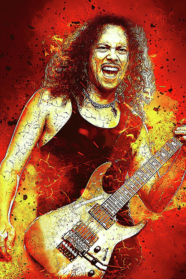 Metallica Kirk Hammett Art Harvester Of Sorrow Mixed Media by The ...