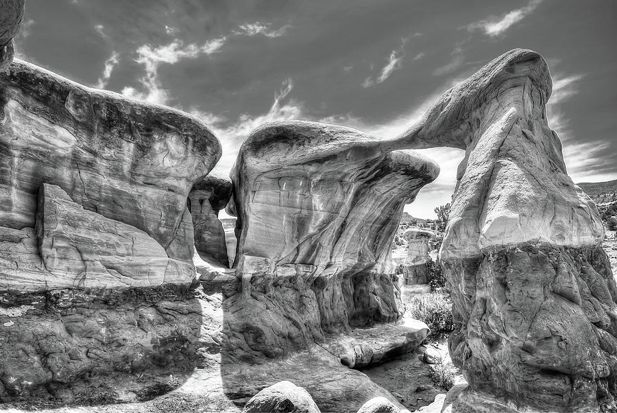 Metate Arch Monochrome in Escalante Utah Photograph by Gregory Ballos ...