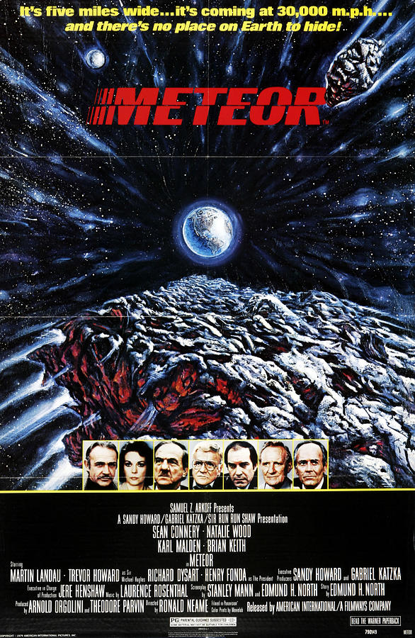 Sean Connery Mixed Media - Meteor, 1979 by Movie World Posters
