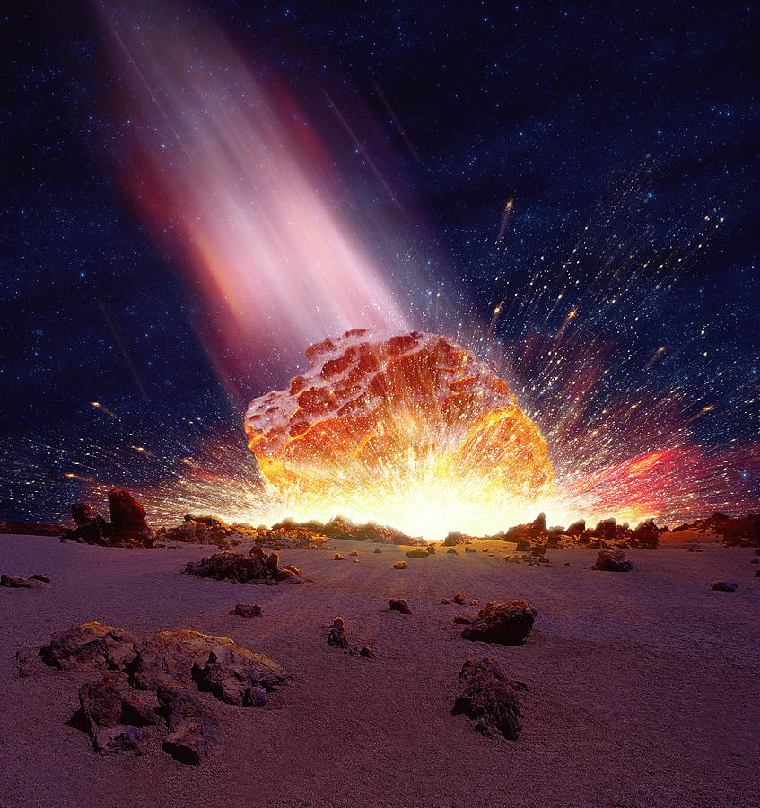 Meteor impact (Digital) Photograph by Max Dannenbaum