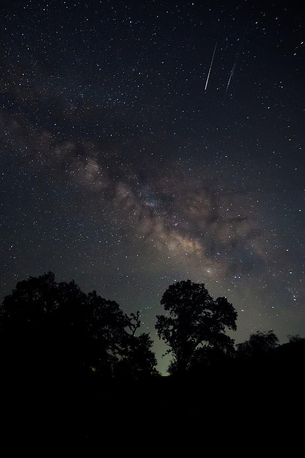 Meteors over the Milky Way Photograph by Ron Mead - Fine Art America