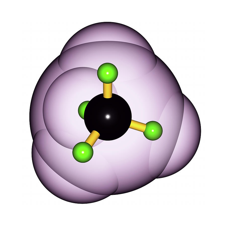 Methane Molecule CH4 11 Digital Art by Russell Kightley