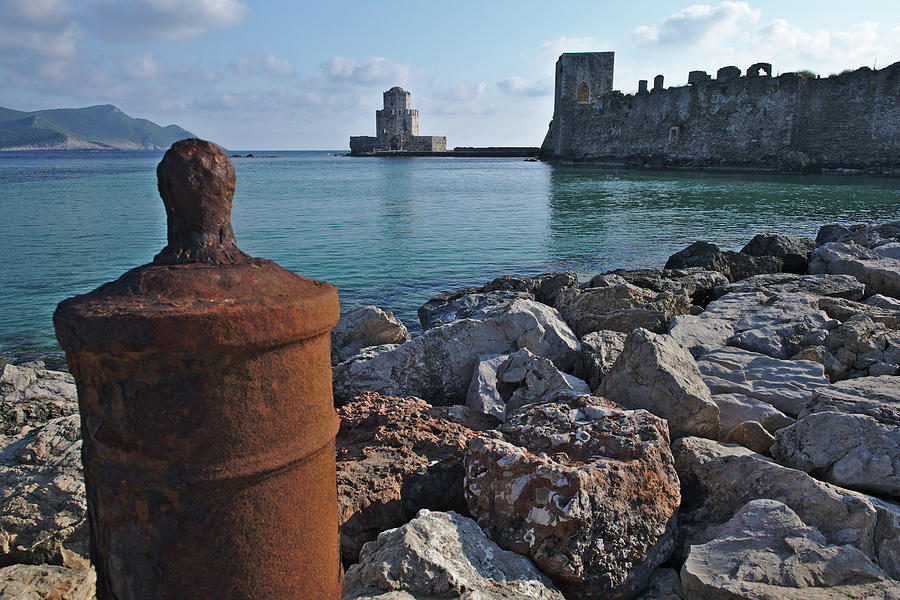 Methoni Lighthouse and Harbor Photograph by Sean Hannon