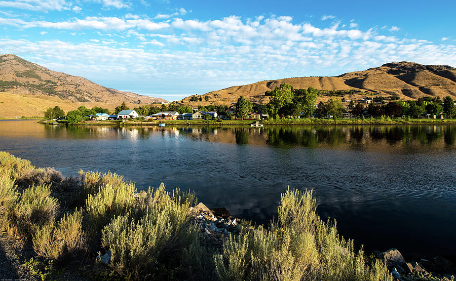 Methow River Reflections of Pateros Photograph by Tom Cochran
