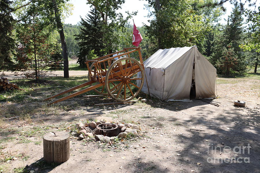 Metis campsite at Fort Edmonton Photograph by Lisa Mutch