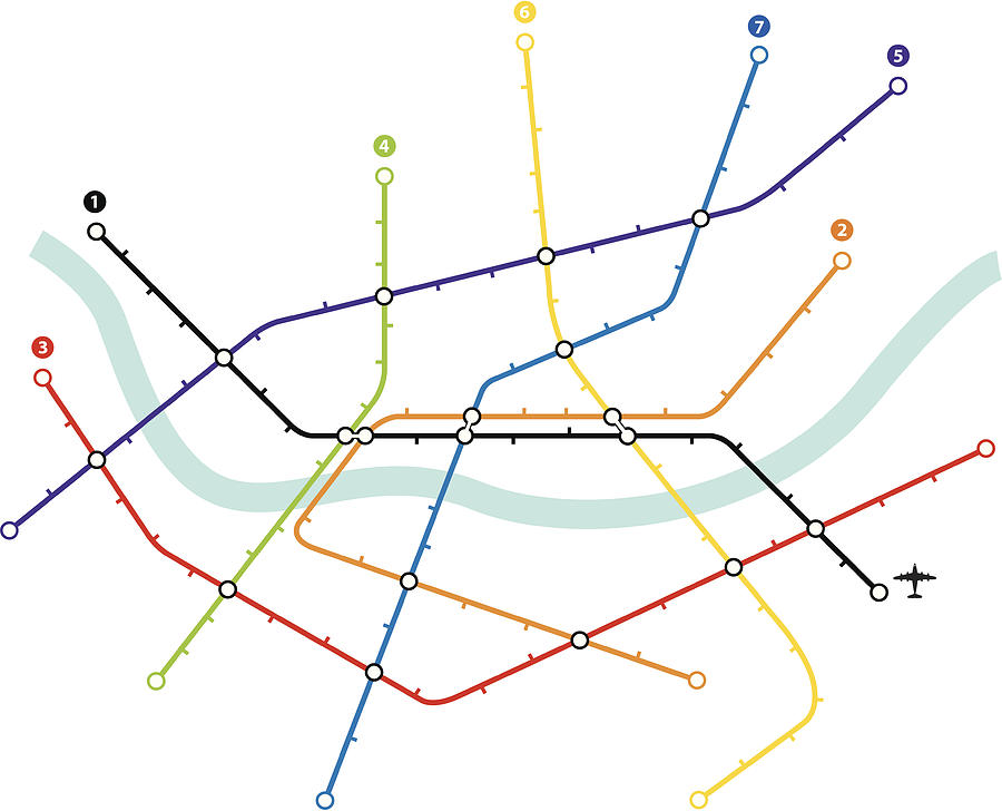 Metro map Drawing by Maydaymayday