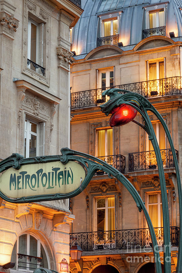 Paris Photograph - Metro Stop Saint Michel by Brian Jannsen