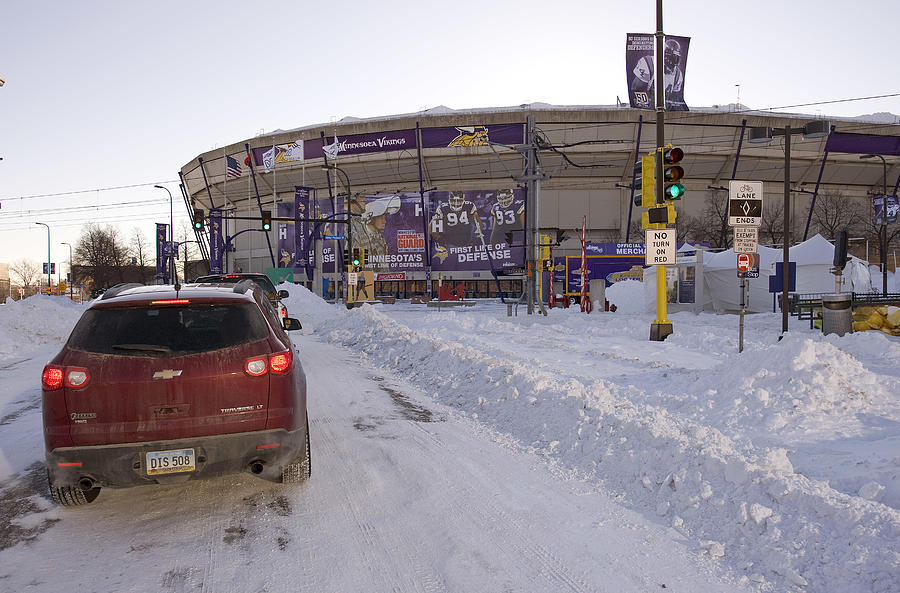 Metrodome Roof Collapses Under Heavy Snow Photograph by Tom Dahlin