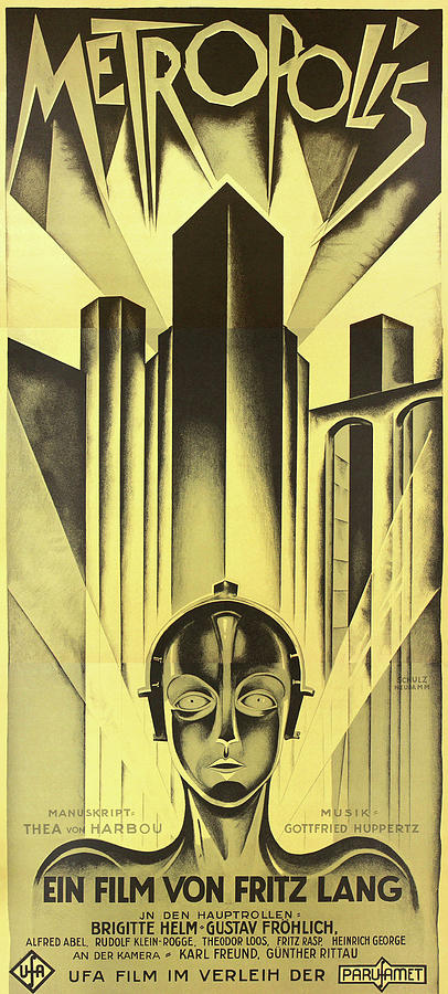 Metropolis, 1927 - art by Heinz Schulz-Neudamm  Mixed Media by Movie World Posters