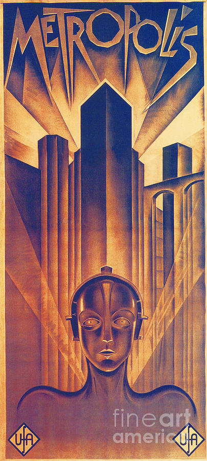 METROPOLIS 1927 Vintage German Science Fiction Movie Poster Art by Retro  Posters