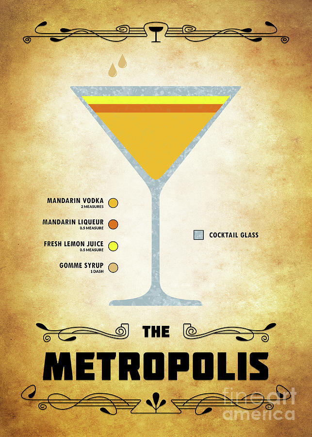 Metropolis Cocktail - Classic Digital Art by Bo Kev