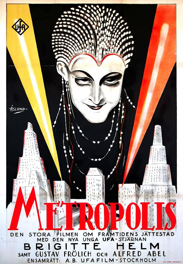 Vintage Mixed Media - Metropolis, 1927 - art by John Aslund by Movie World Posters