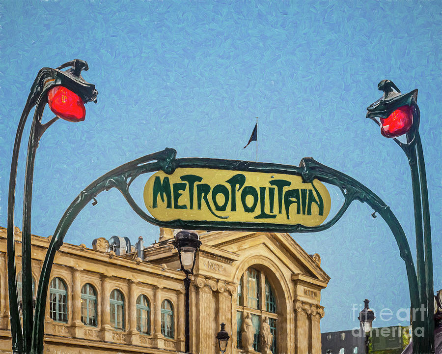 Metropolitain Art Nouveau sign Photograph by Liz Leyden