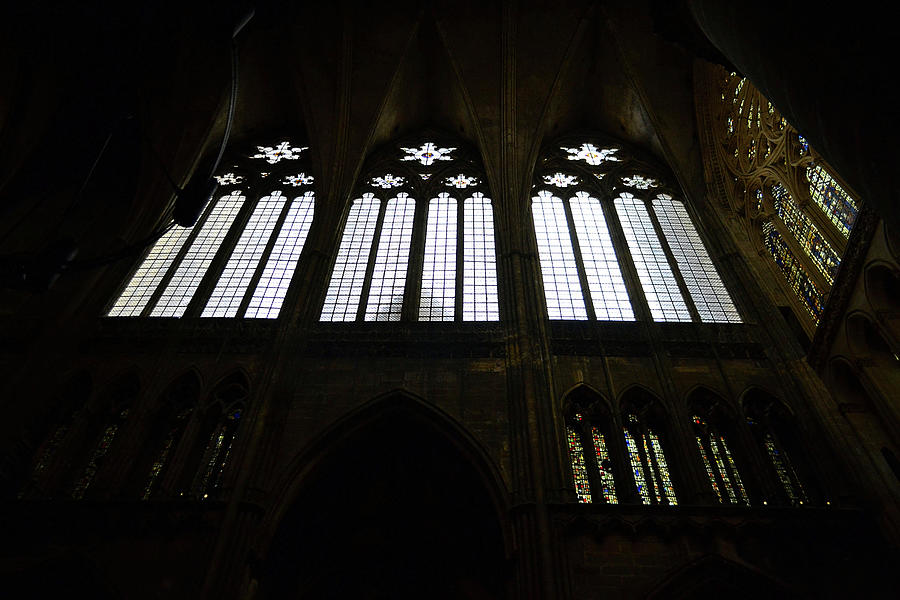 Metz Cathedral Gods Lantern Interior  Photograph by Nadalyn Larsen