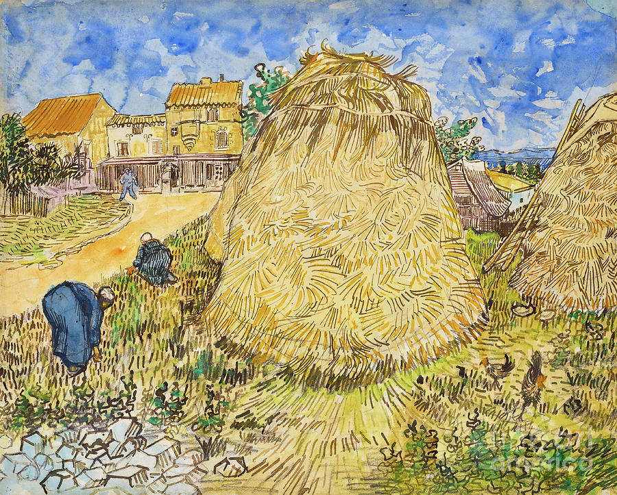 Meules de ble, 1888 by Van Gogh Painting by Vincent Van Gogh