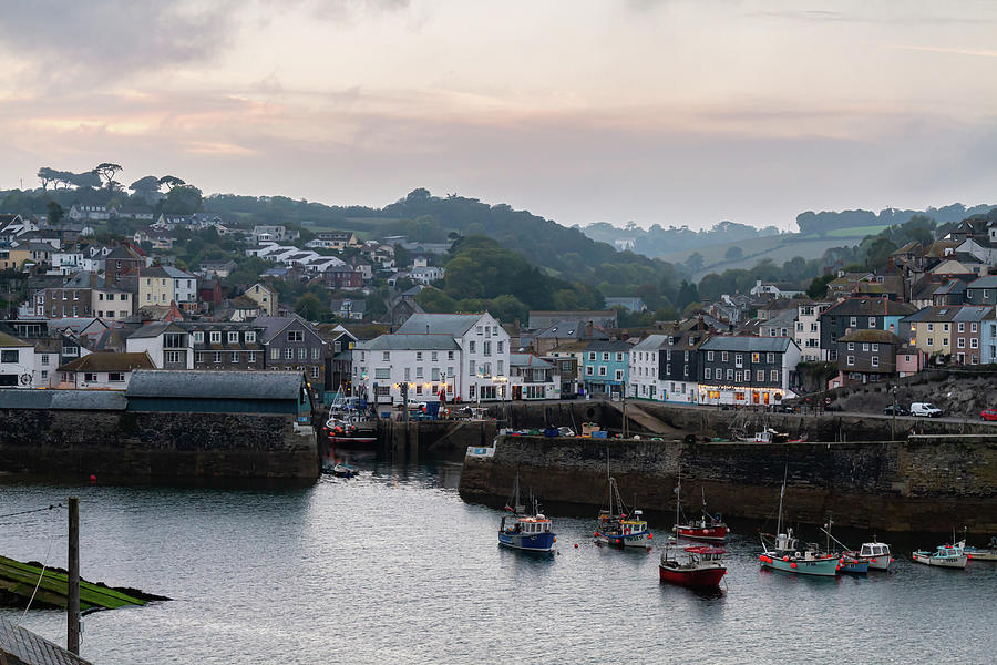 Mevagissey at Sunset Photograph by Shirley Mitchell