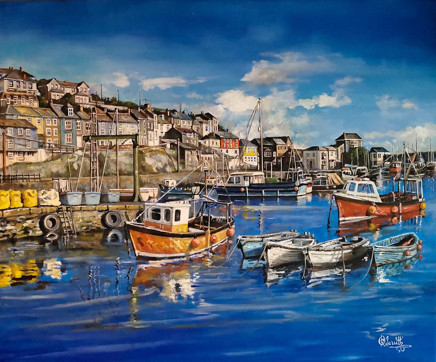 Mevagissey, England Painting by Raouf Oderuth