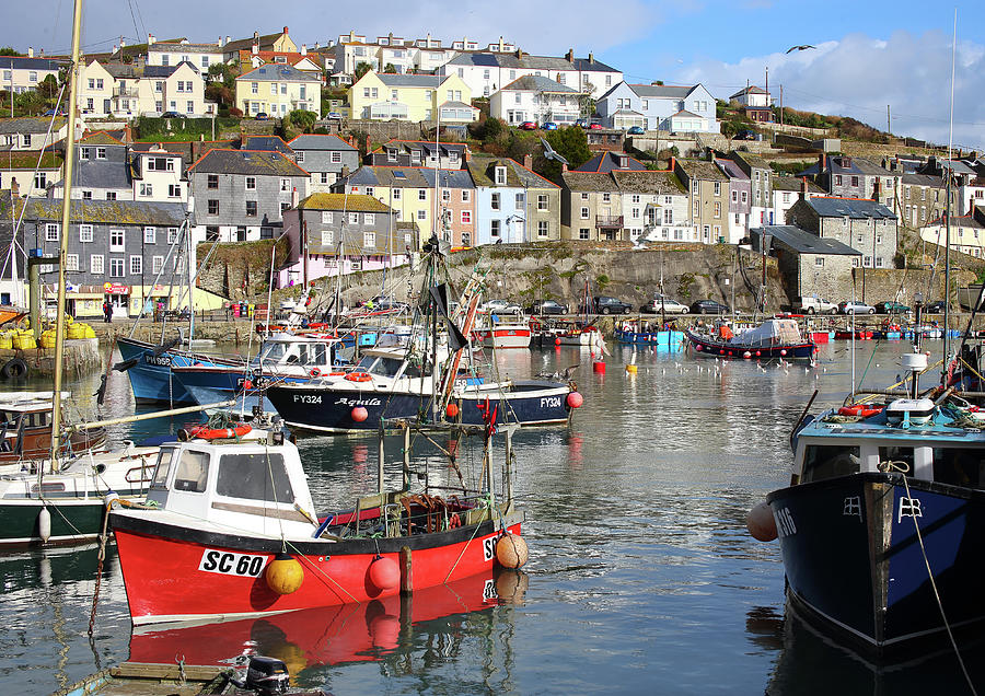 Mevagissey harbour Photograph by Tony Mills