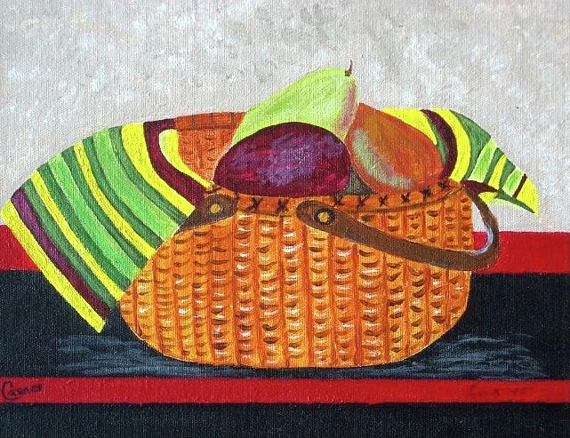 Mexican Basket Painting by Colleen Casner