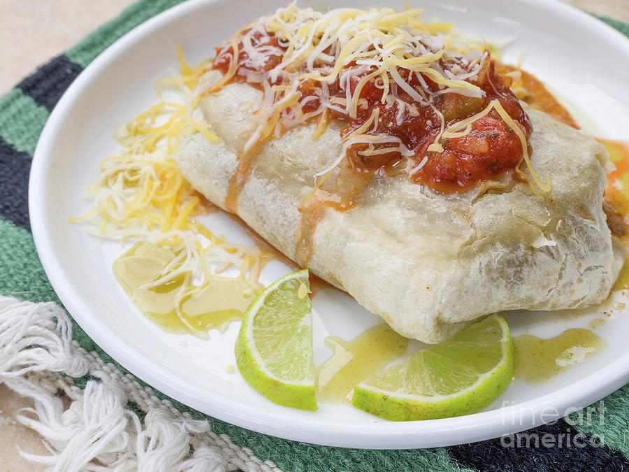 Cheese Photograph - Mexican Burrito by Edward Fielding