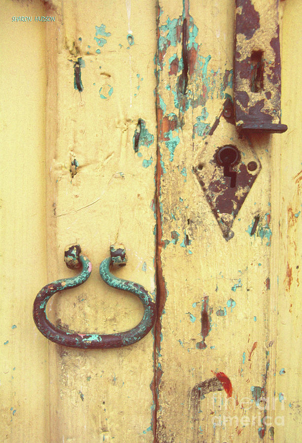 Mexican door prints - Yellow and Blue Door Photograph by Sharon Hudson
