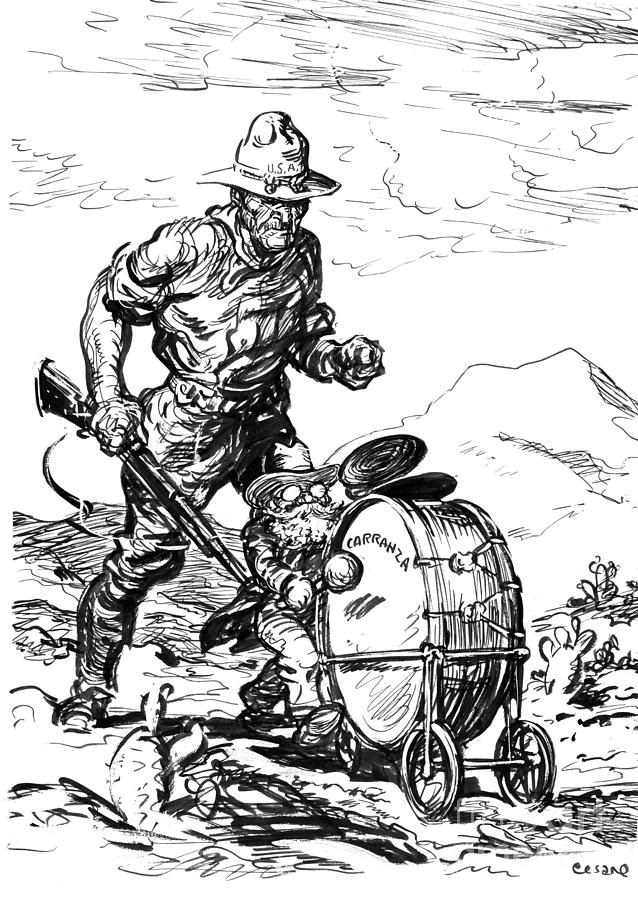 Mexican Expedition, c1916 Drawing by Oscar Edward Cesare