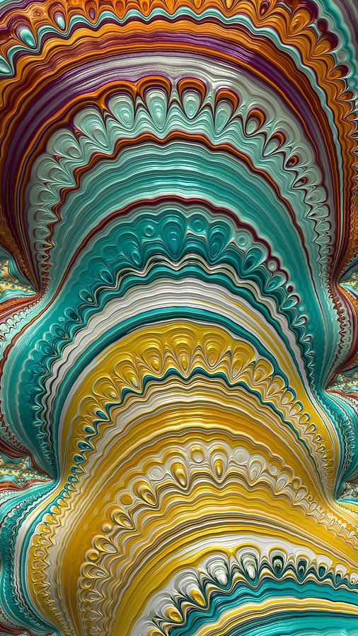 Mexican Fiesta Fractal Abstract  Digital Art by Shelli Fitzpatrick