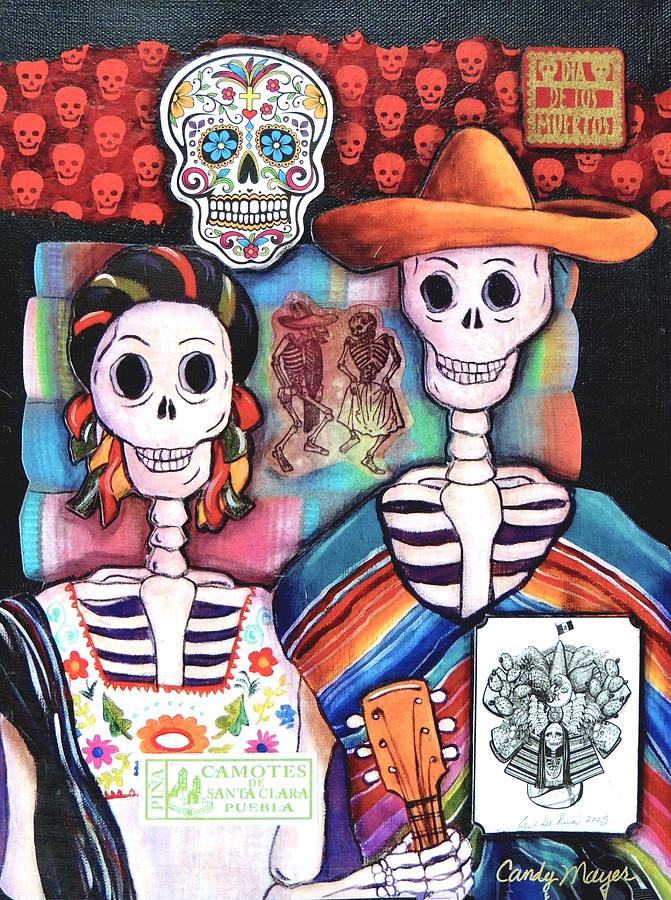 Mexican Gothic Collage Mixed Media by Candy Mayer