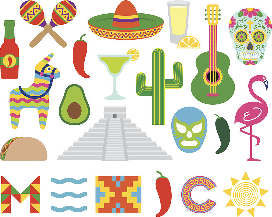Mexican icons Drawing by VladSt