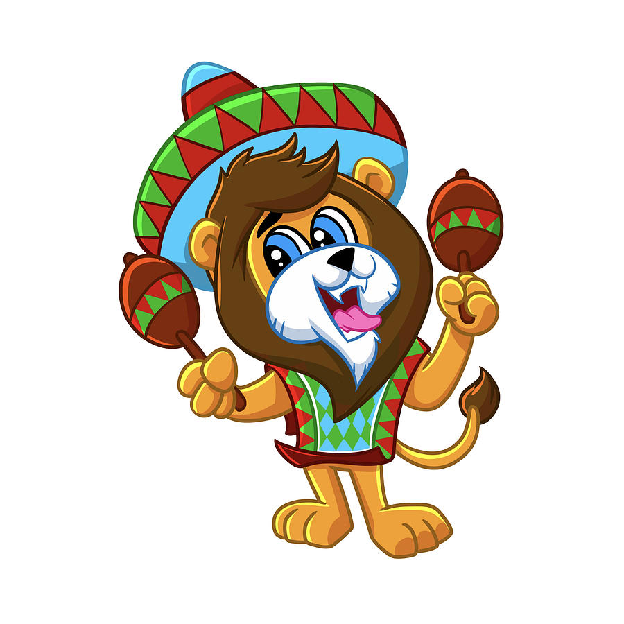 Mexican Lion Cartoon Drawing by Johnnie Art Fine Art America