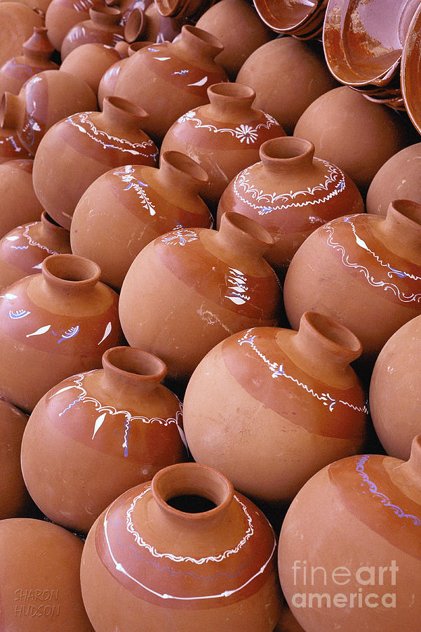 Mexican photography - Mexican pots I Photograph by Sharon Hudson