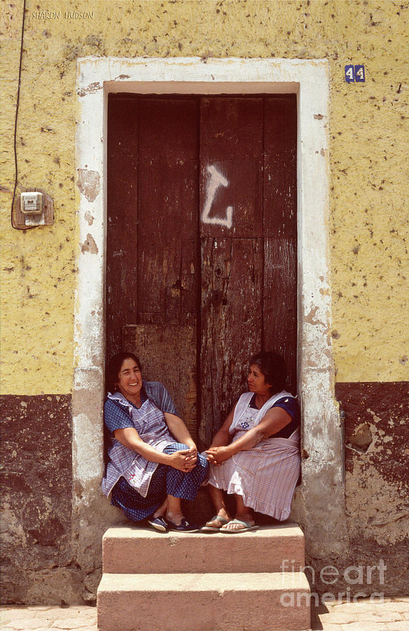 Mexican photography - Women Chatting Photograph by Sharon Hudson