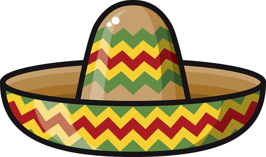 Mexican Style Sombrero Icon Drawing by Bortonia