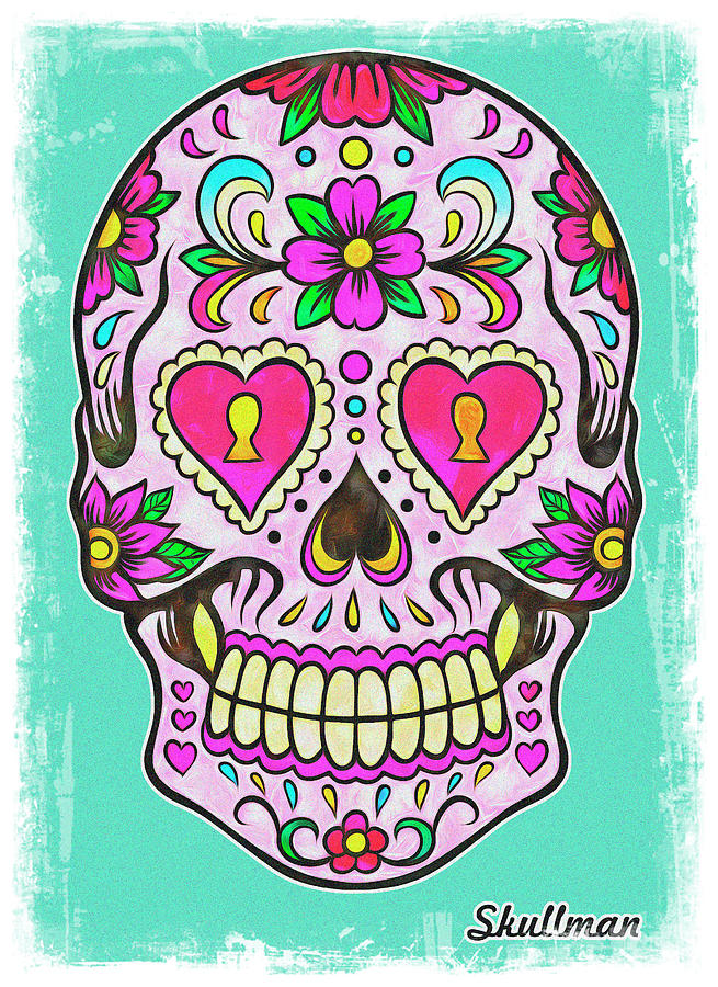 Mexican Sugar Skull 2 Digital Art By John Shepherd Pixels