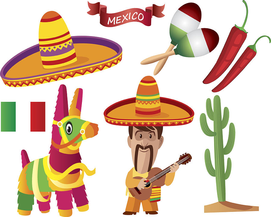 Mexican Symbols Drawing by Drmakkoy