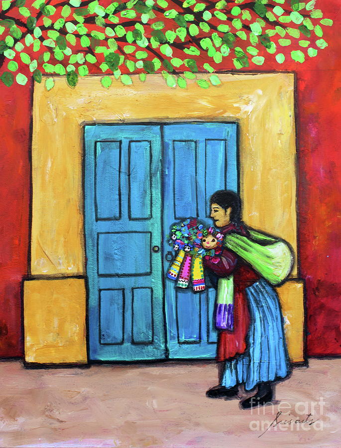 Mexican Vendor Painting by Pristine Cartera Turkus