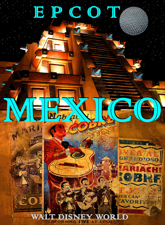 Mexico at Epcot 50th anniversary work A Mixed Media by David Lee Thompson
