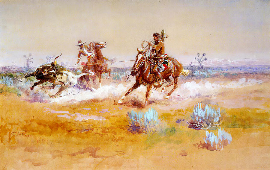 Horse Painting - Mexico  by Charles Russell