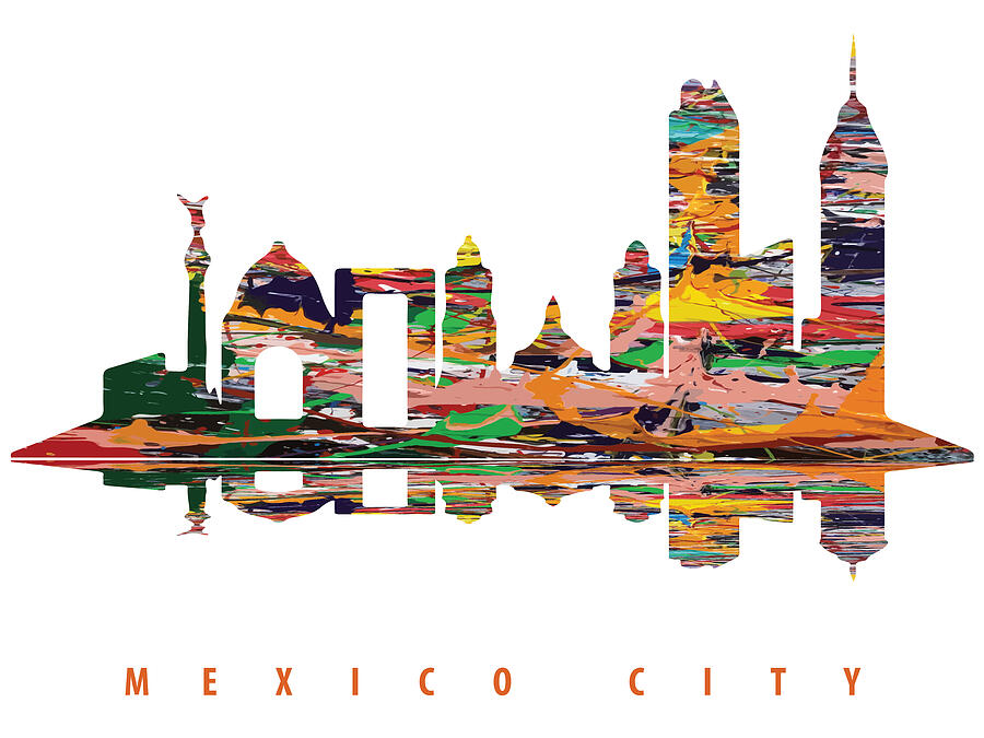 Mexico City, Colorful Silhouette Digital Art by Long Shot Mexico City, Colorful Silhouette Digital Art by Long Shot