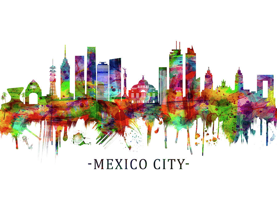 Mexico City Mexico Skyline Photograph by NextWay Art - Pixels