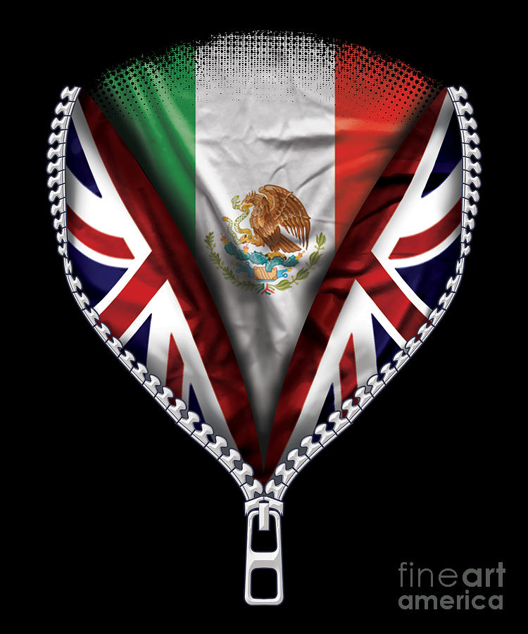 Mexico Flag zipped British Flag Digital Art by Jose O - Fine Art America