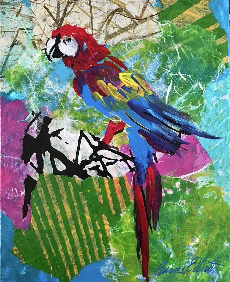 Mexico Macaw II Painting by Elaine Elliott